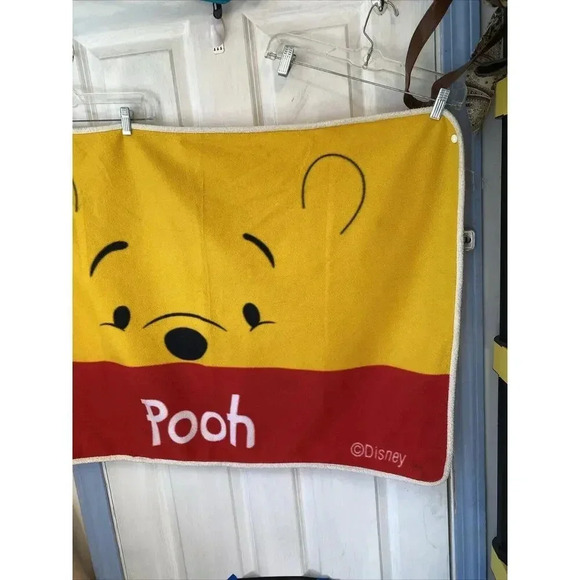 Vintage Winnie The Pooh Baby Flannel Blanket Towel/ Bedding Disney 36x26 - Picture 5 of 8